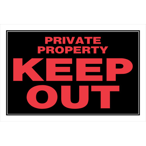 Private Property Keep Out Sign, 8