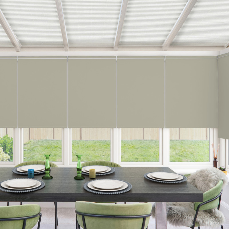 Acacia Wide Blackout Greige Roller Blind