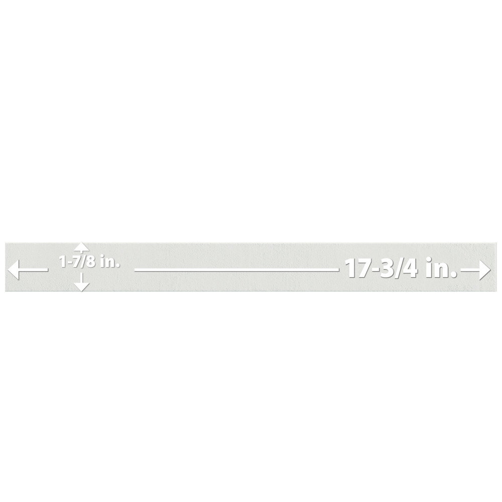 Tucson Total White 1-7/8 in. x 17-3/4 in. Porcelain Floor and Wall Tile