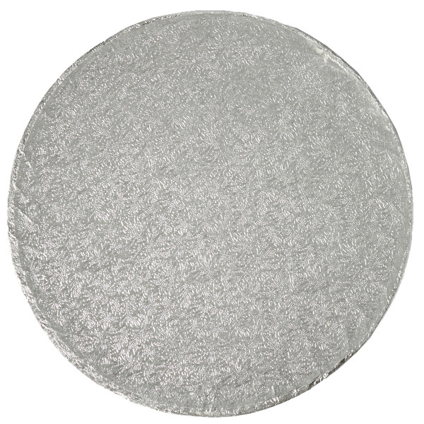 8" Round Silver Foil Cake Board