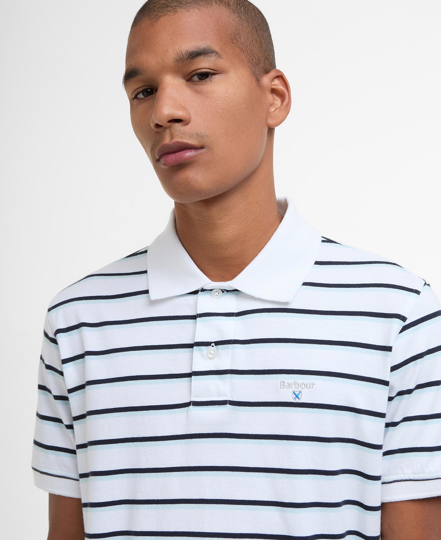 Ashill Striped Short-Sleeved Polo Shirt image number 3