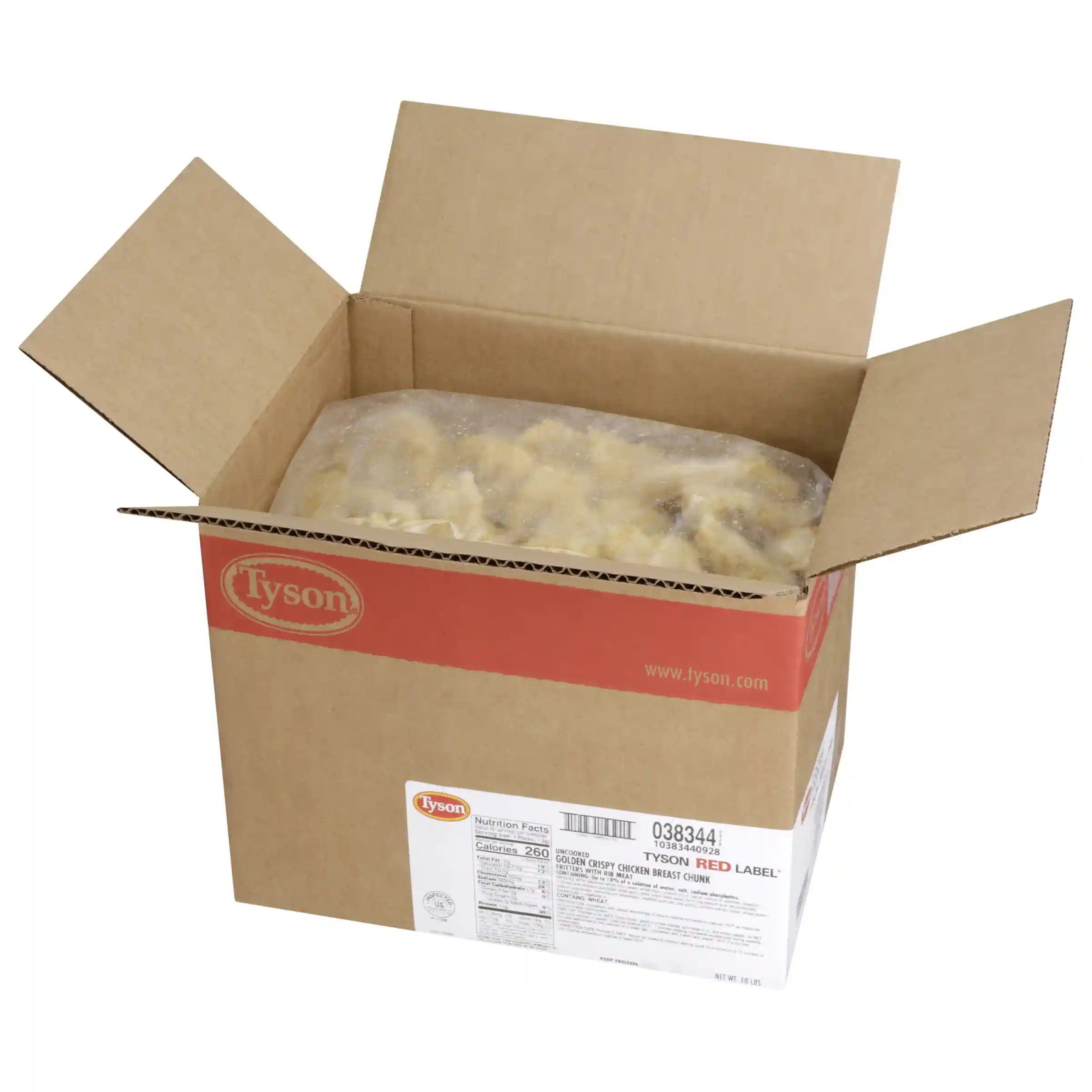 Tyson Red Label® Uncooked Golden Crispy Chicken Breast Chunk Fritters_image_4