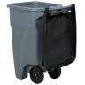 Rubbermaid Commercial, BRUTE, Rollout, 32 gal, Resin, Gray, Rectangle, Receptacle