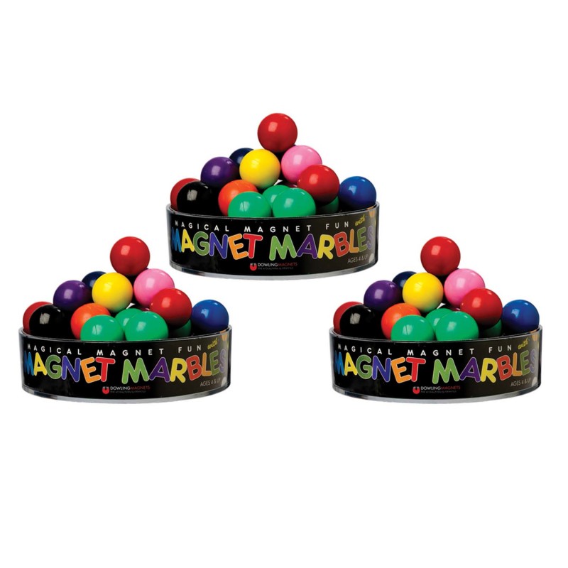 Magnet Marbles, Assorted Colors, Pack of 60