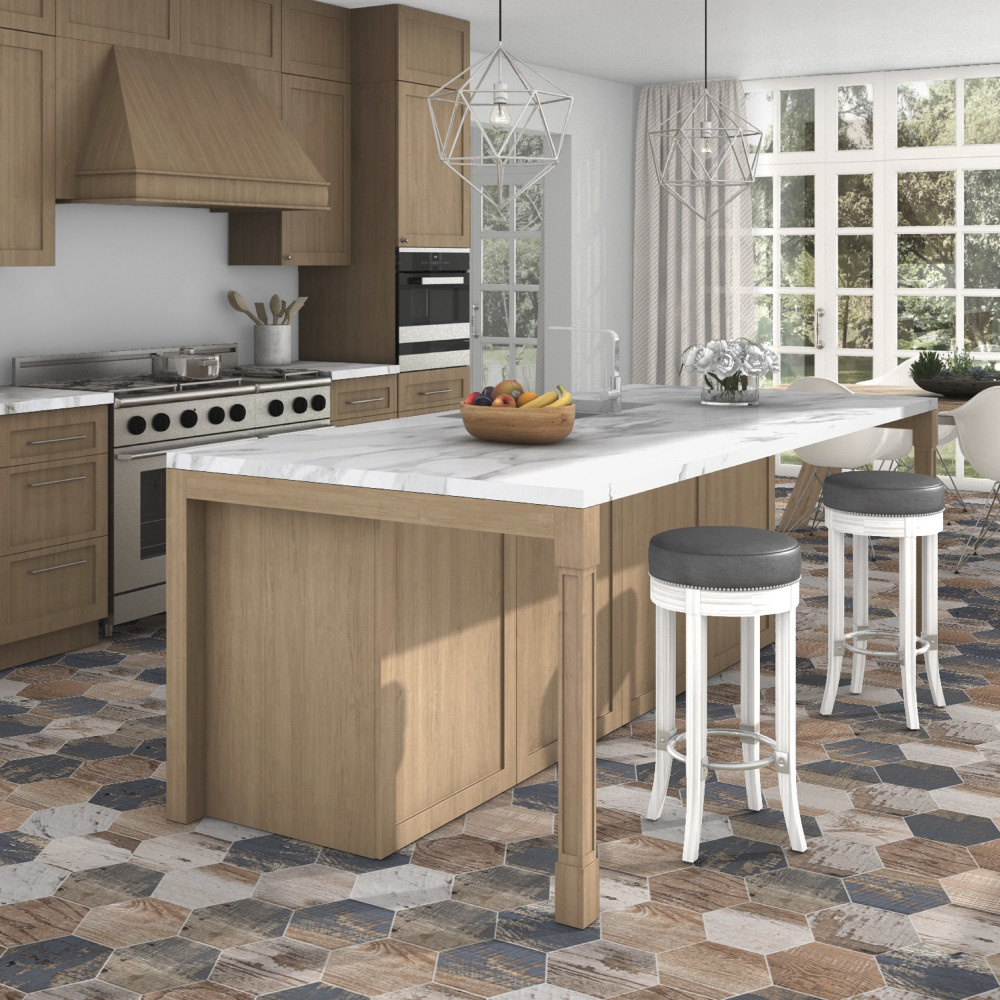 Gaugin Hex Catan Shadow 8-5/8 in. x 9-7/8 in. Porcelain Floor and Wall Tile