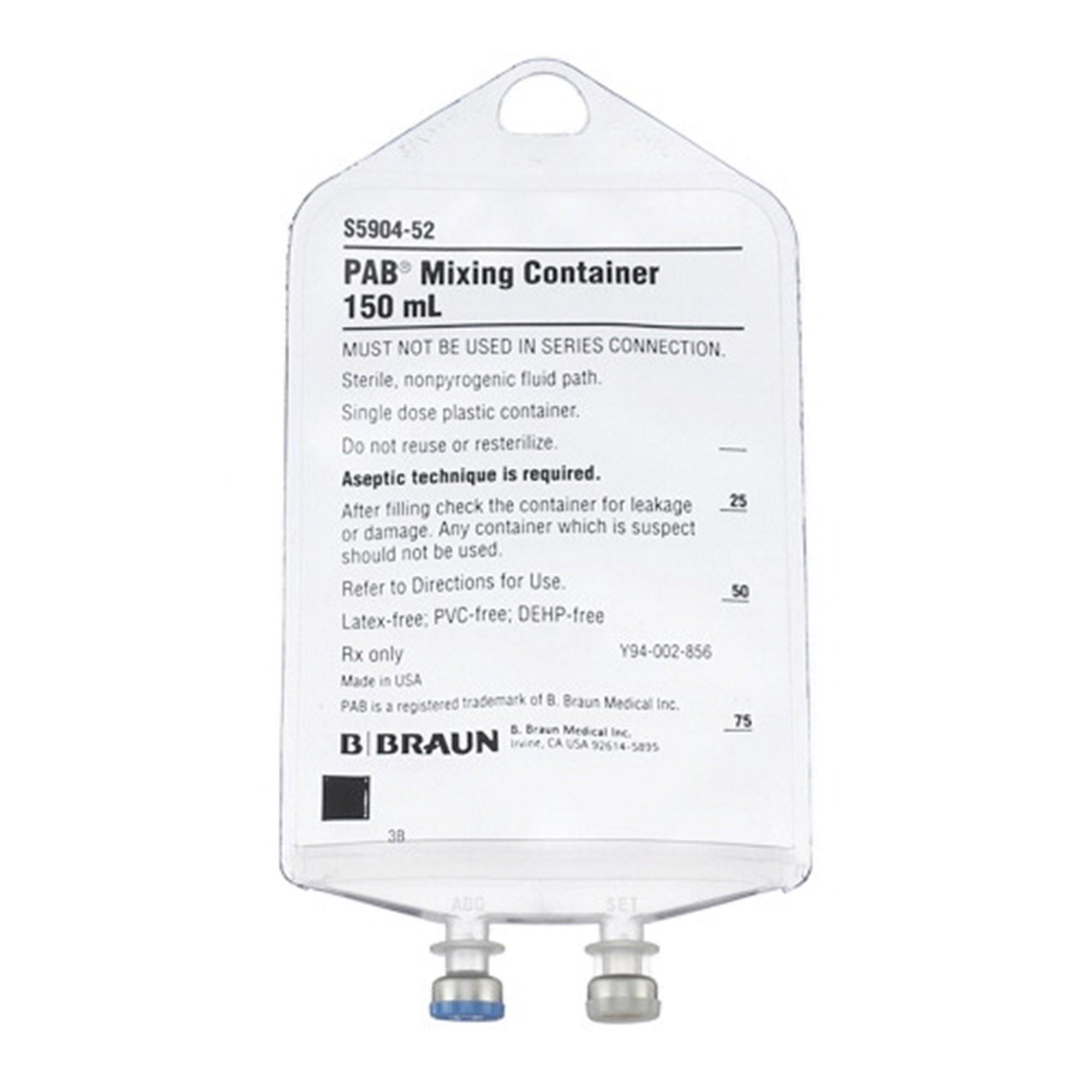 B. Braun CONTAINER, EMPTY PAB 150ML (48/CS)