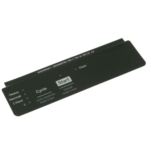 CONTROL PANEL OVERLAY - GRAY