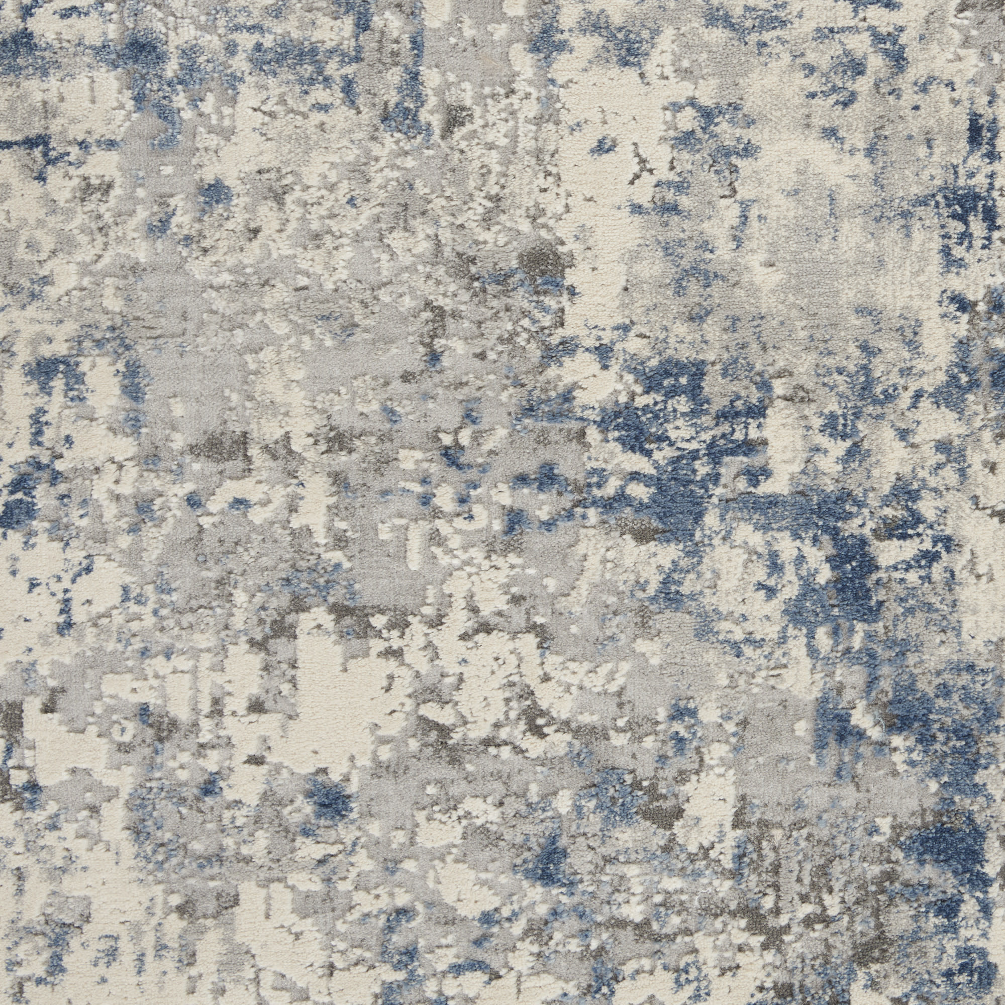 Nourison Rustic Textures 3'11" x 5'11" Ivory Grey Blue Modern Indoor Rug