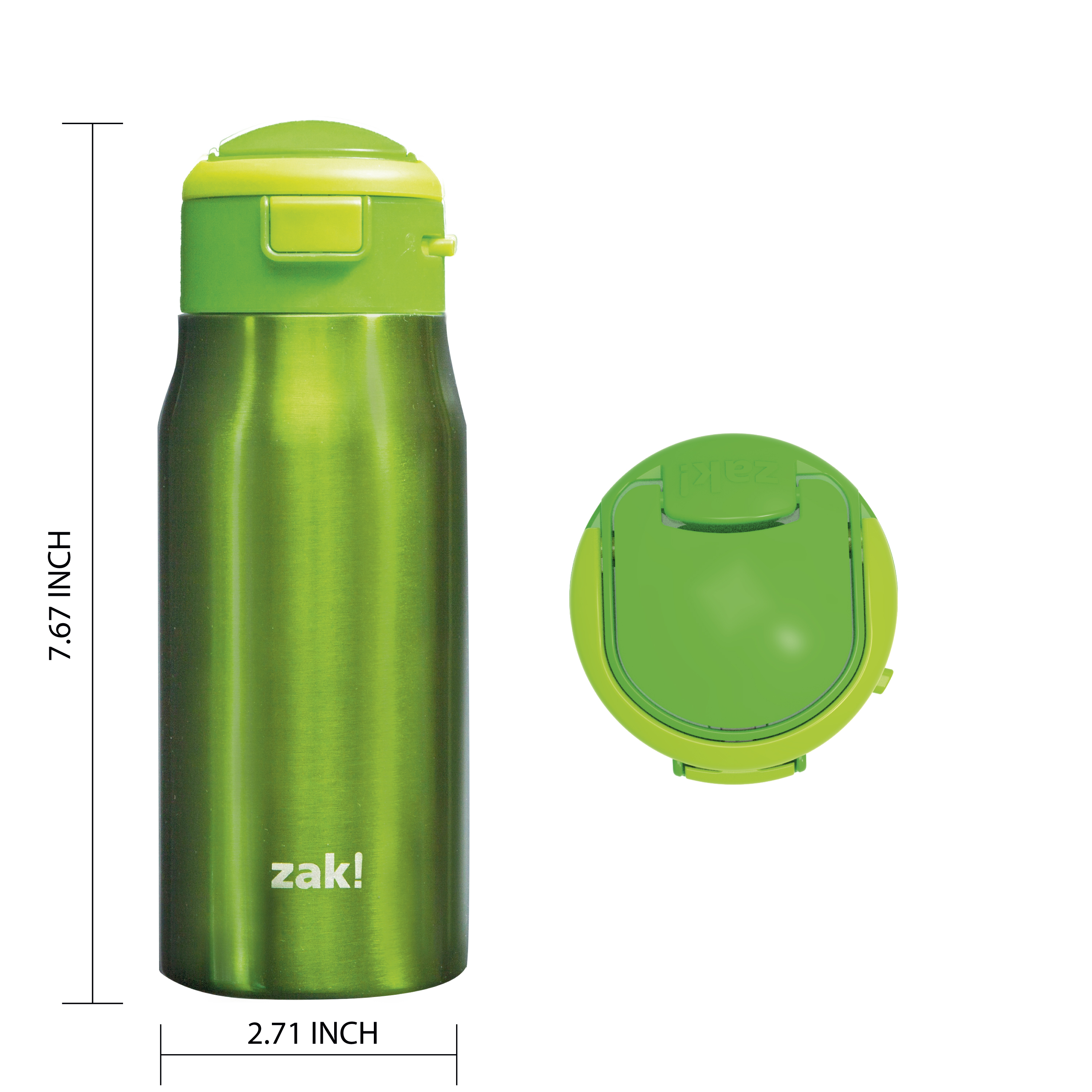 Mesa 13.5 ounce Double Wall Insulated Stainless Steel Water Bottle, Green slideshow image 8