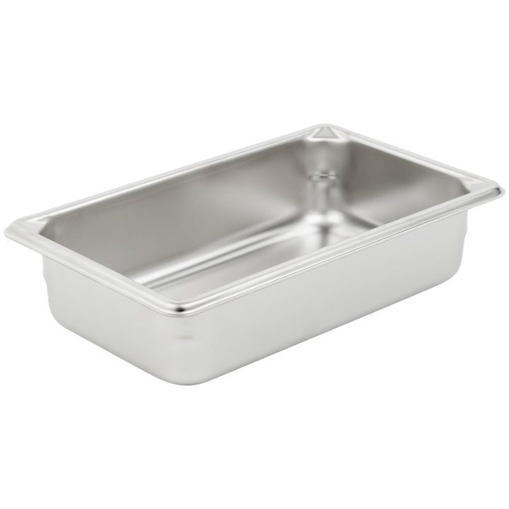 Fourth-size 2 ½-inch-deep Super Pan V® stainless steel steam table pan