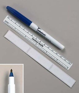 Cardinal Health™ Traditional Skin Marker with Ruler and Labels, Taper Tip