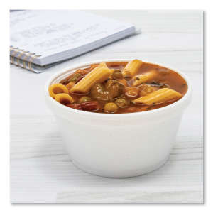 Dart, Hot or Cold Insulated Foam Food Containers, Extra Squat, 16 oz, White