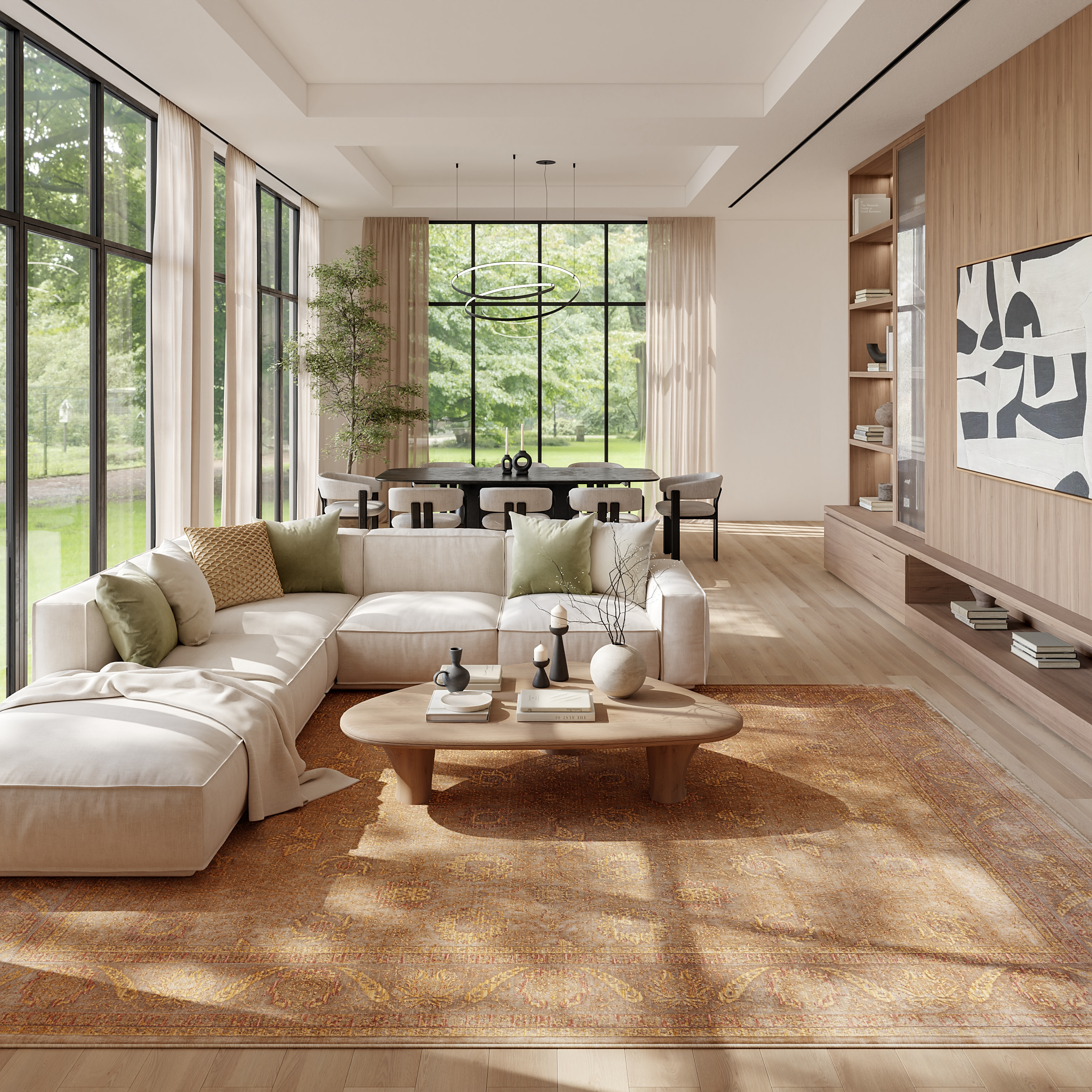 Nourison Luxurious 9'10" x 12'6" Taupe Vintage Indoor Rug