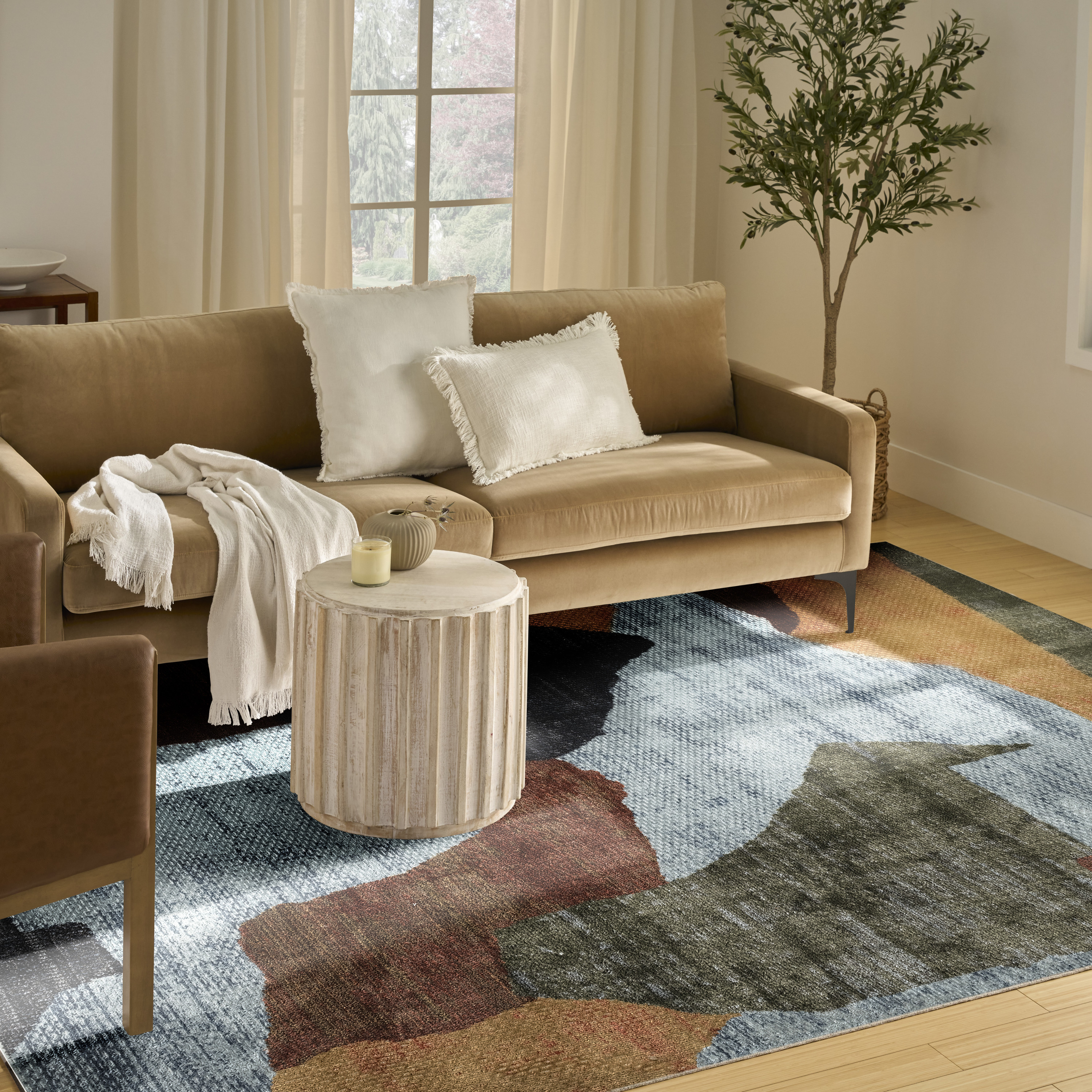 Nourison Nordic 8' x 10' Blue Multicolor Modern Indoor Rug