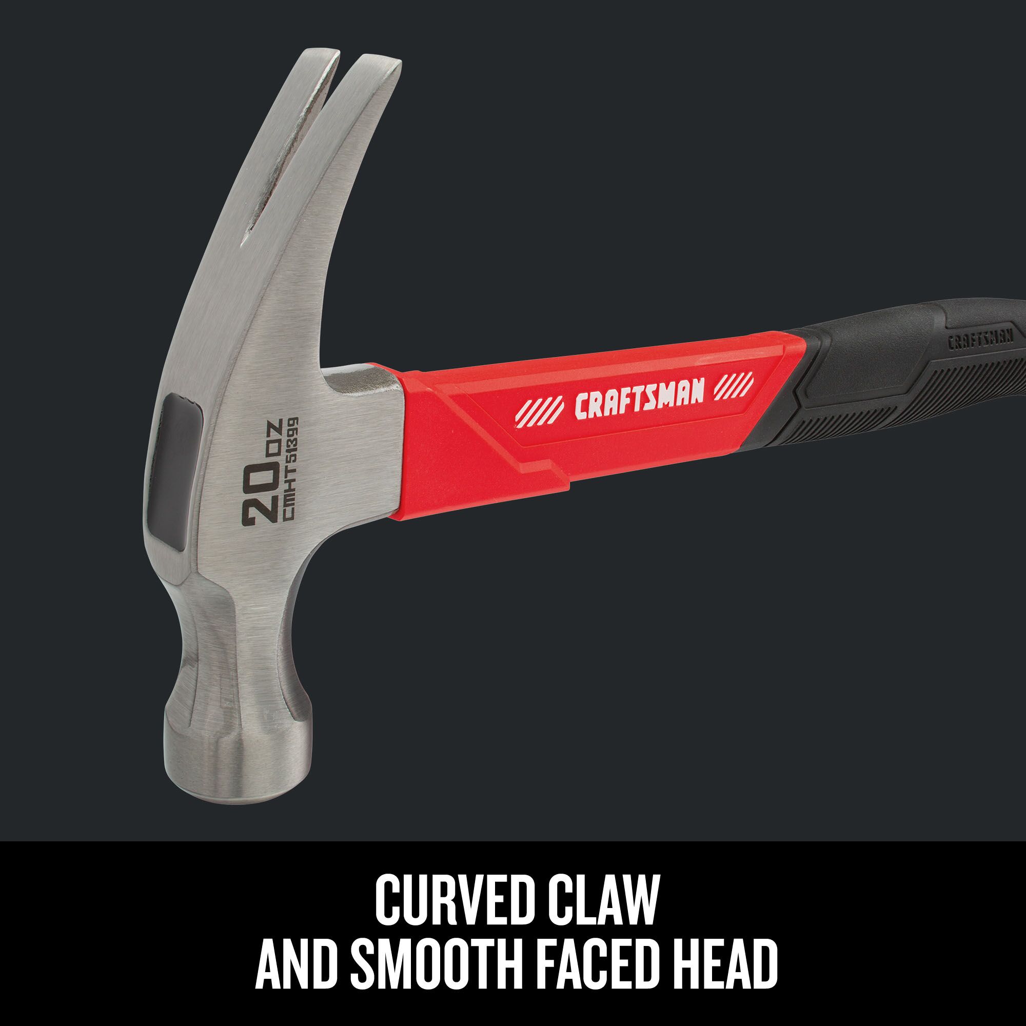 Graphic of CRAFTSMAN Hammers: Dead Blow Hammers: Fiber Grip highlighting product features