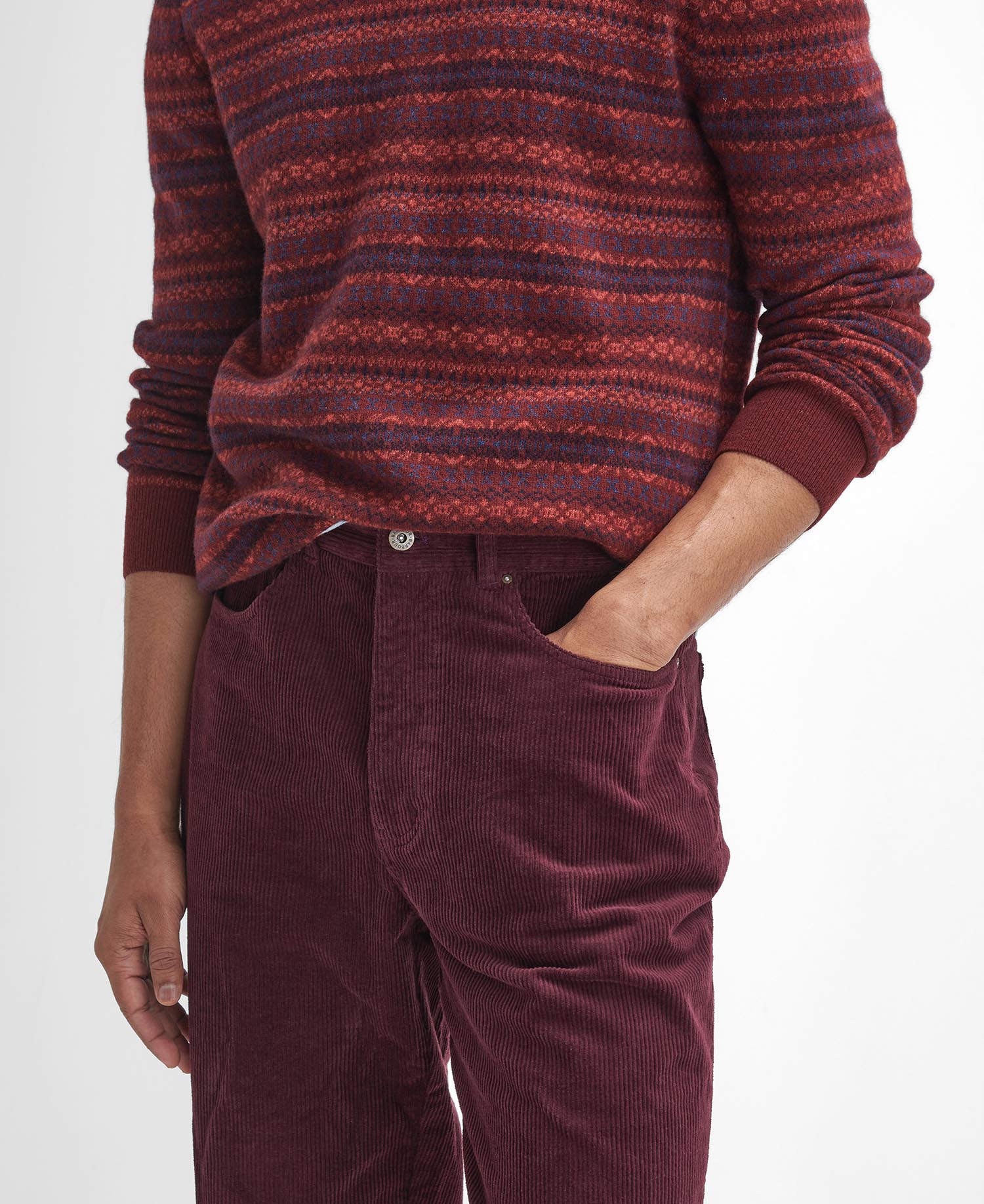 Stretch Cord Regular Trousers image number 4