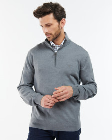 Loyton Merino Half Zip Sweatshirt Grey Marl