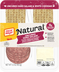 Natural Uncured Hard Salami & White Cheddar Meat & Cheese Plates image