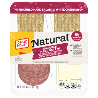 Natural Uncured Hard Salami & White Cheddar Meat & Cheese Plates