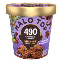 Chocolate Fudge Brownie Light Ice Cream, Lower Calorie Frozen Dessert Pint, 16 fl oz