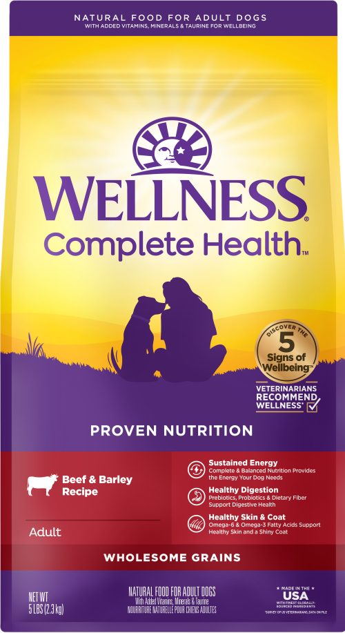Wellness Complete Health Grained Beef & Barley Front packaging