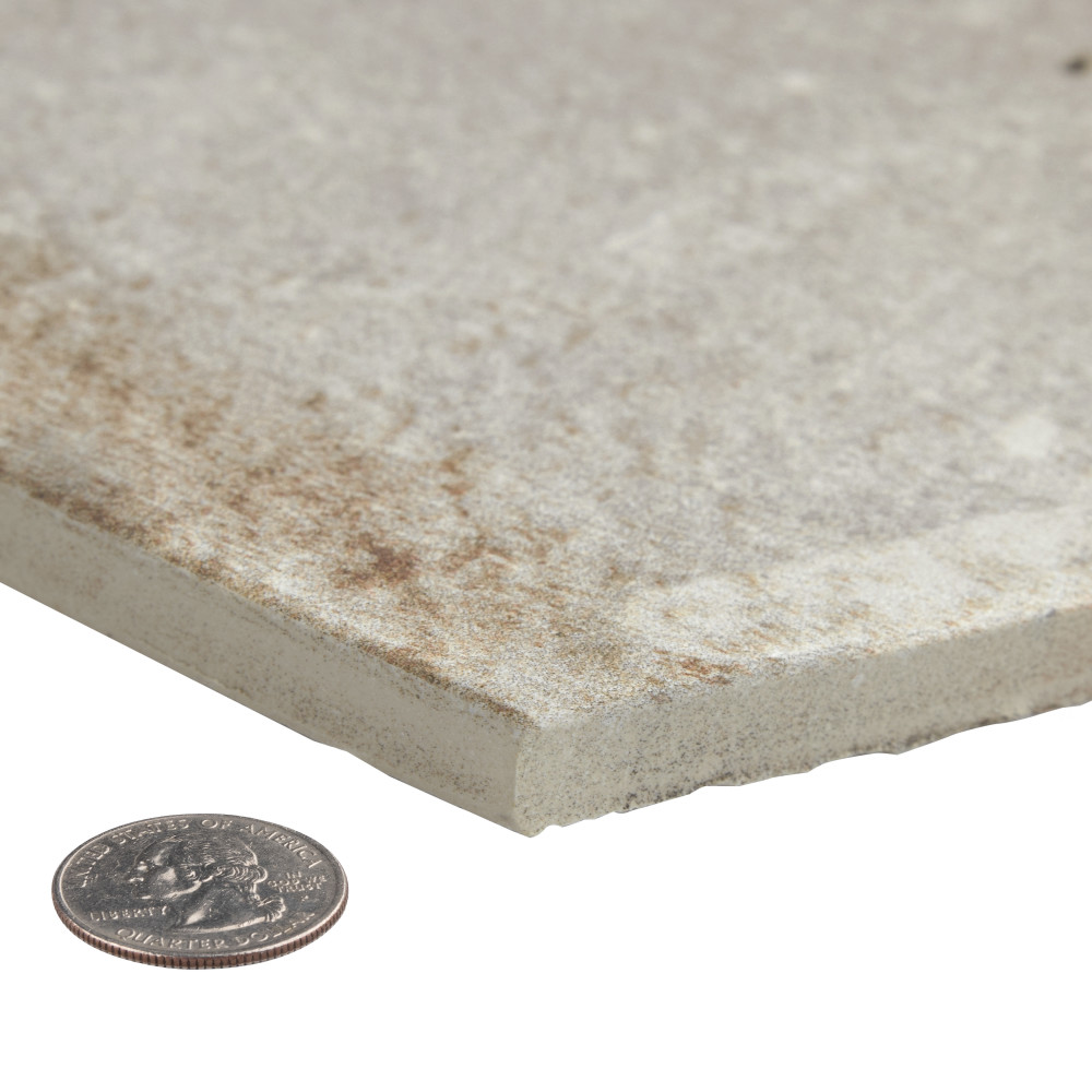 D’Anticatto Hex Grigio 11 in. x 12-3/4 in. Porcelain Floor and Wall Tile