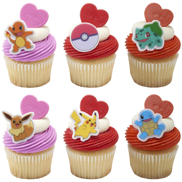 Pokémon Characters Cupcake Rings