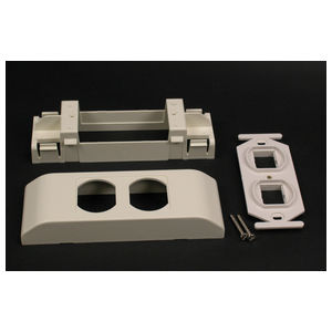 Surface-Mounted Raceway Fitting, 2400 Series, Device Bracket and Frame Fitting, 6 L x 2-1/16 H in, 2400, Steel