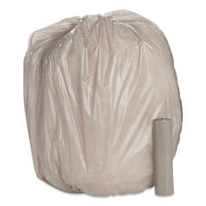 NSN8105015171379, AbilityOne®, SKILCRAFT LLDPE Liner, 45 gal Capacity, 40 in Wide, 46 in High, 1 Mils Thick, Gray