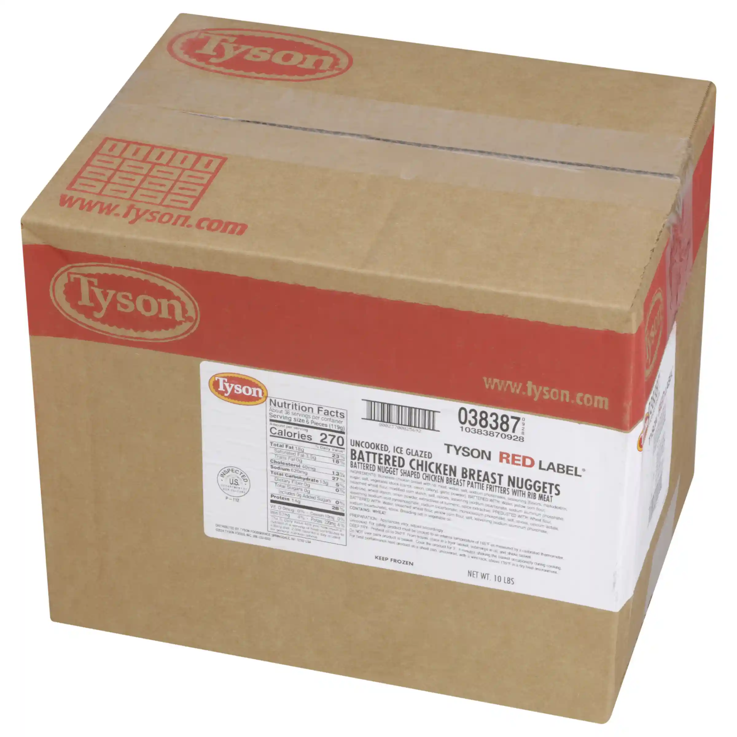 Tyson Red Label® Uncooked Tempura Battered Chicken Breast Nuggets_image_5
