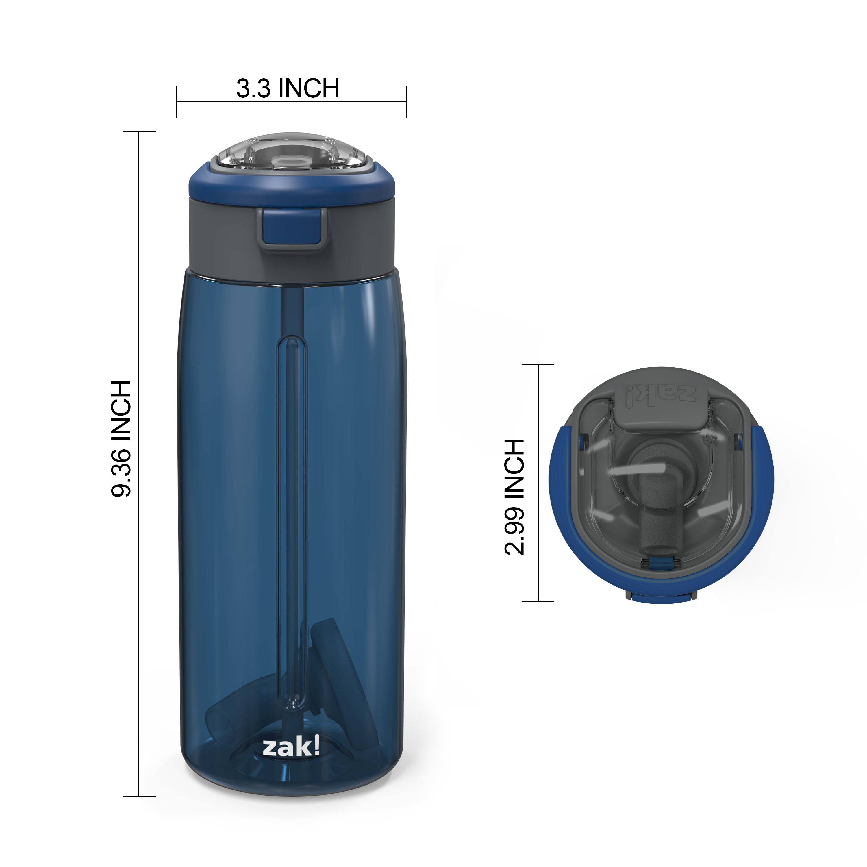 Genesis 32 ounce Reusable Plastic Water Bottle with Interchangeable Spouts, Indigo slideshow image 5 Genesis 32 ounce Reusable Plastic Water Bottle with Interchangeable Spouts, Indigo slideshow image 5