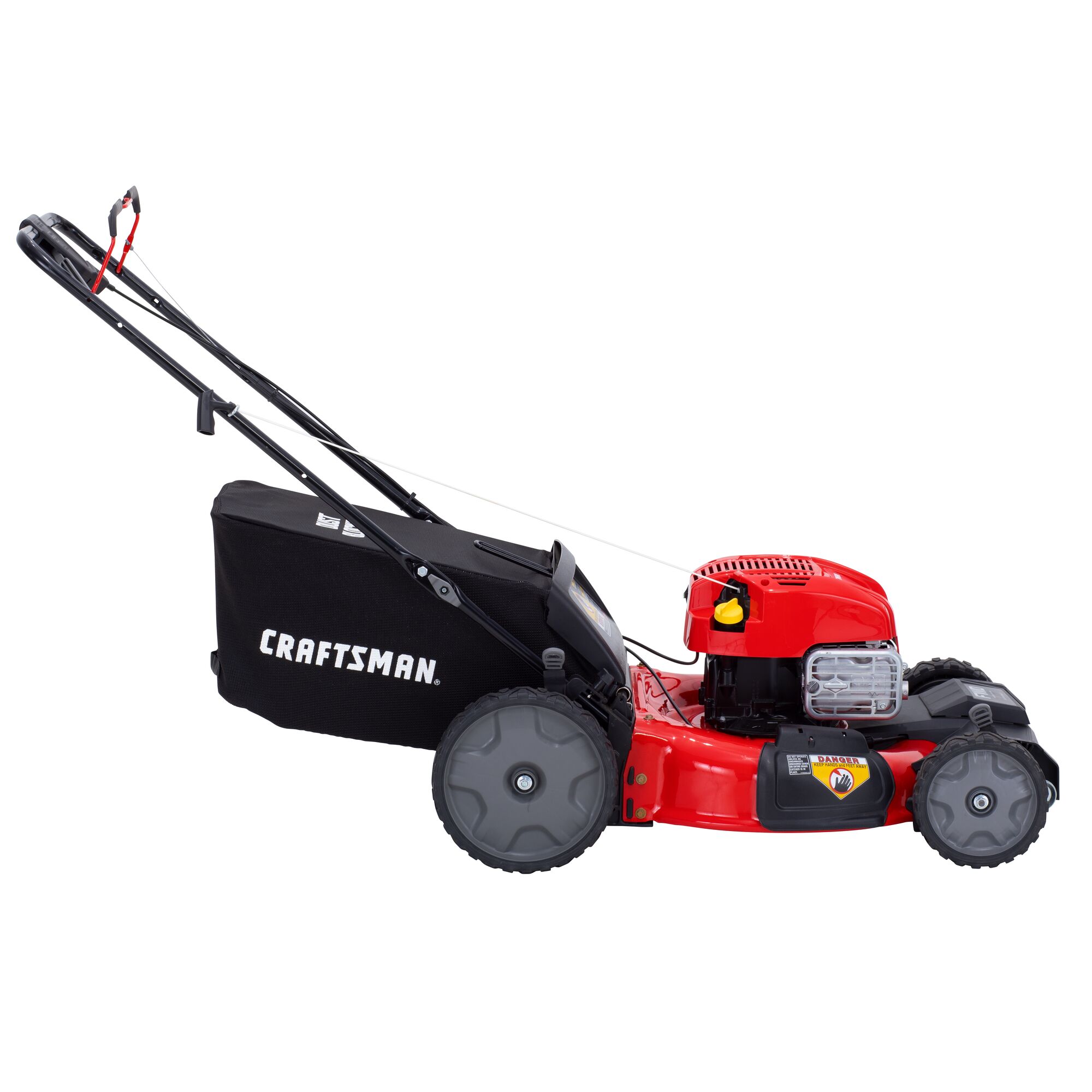 View of CRAFTSMAN Push Mowers on white background