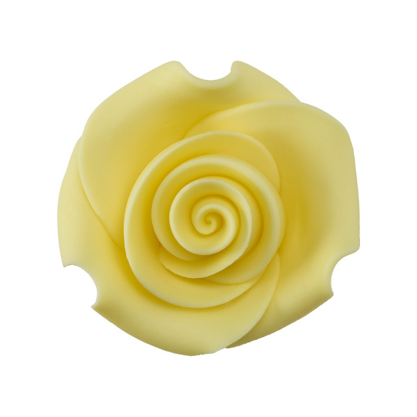 Yellow 1.5" Rose - Red 3 Free SugarSoft® Premium Edible Decorations