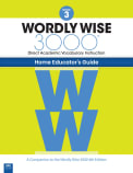 Wordly Wise 3000 Home Educator Guide Book 3 (4th Edition)