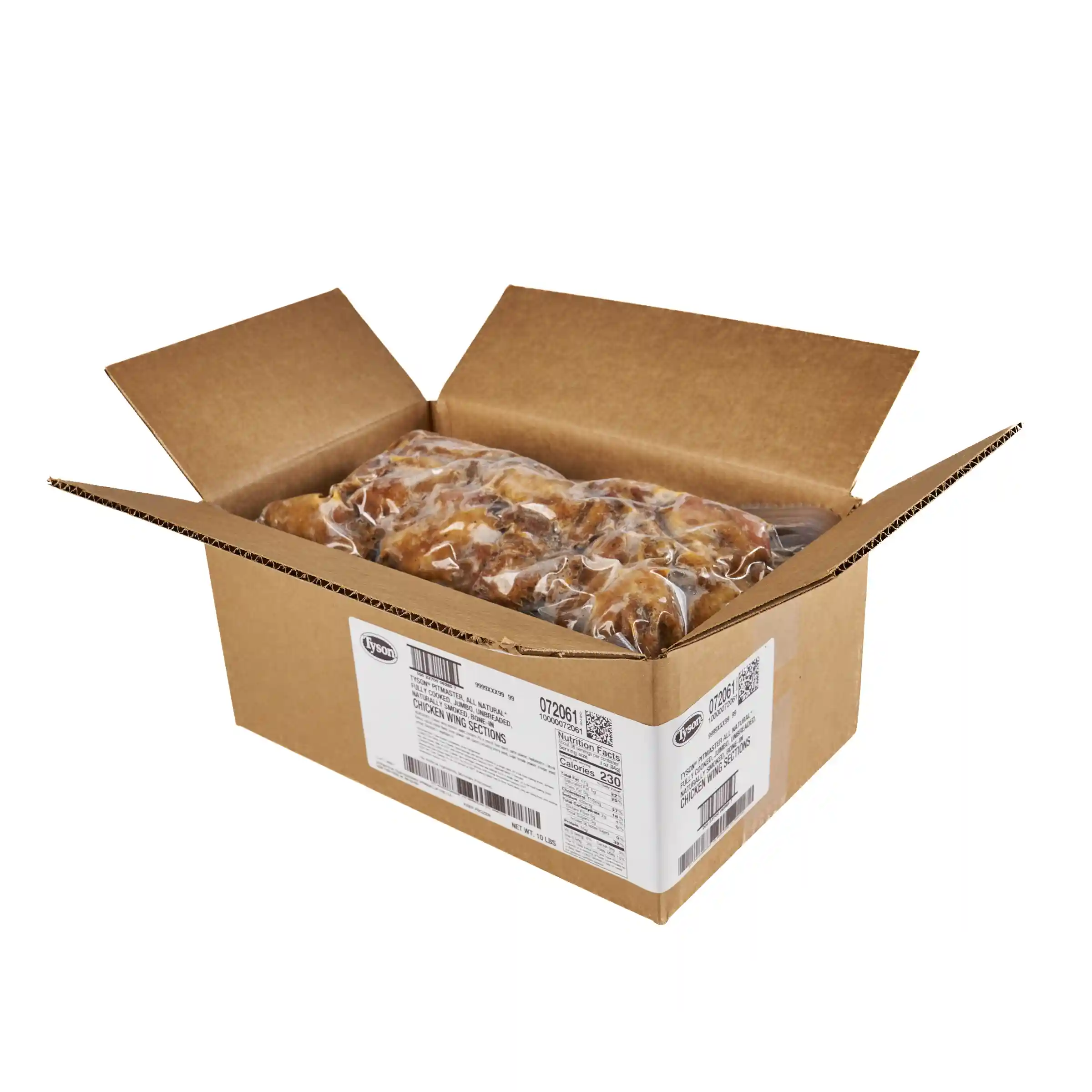 Tyson® Pitmaster All Natural* Fully Cooked Unbreaded Naturally Smoked Bone-In Chicken Wing Sections, Jumbo_image_4