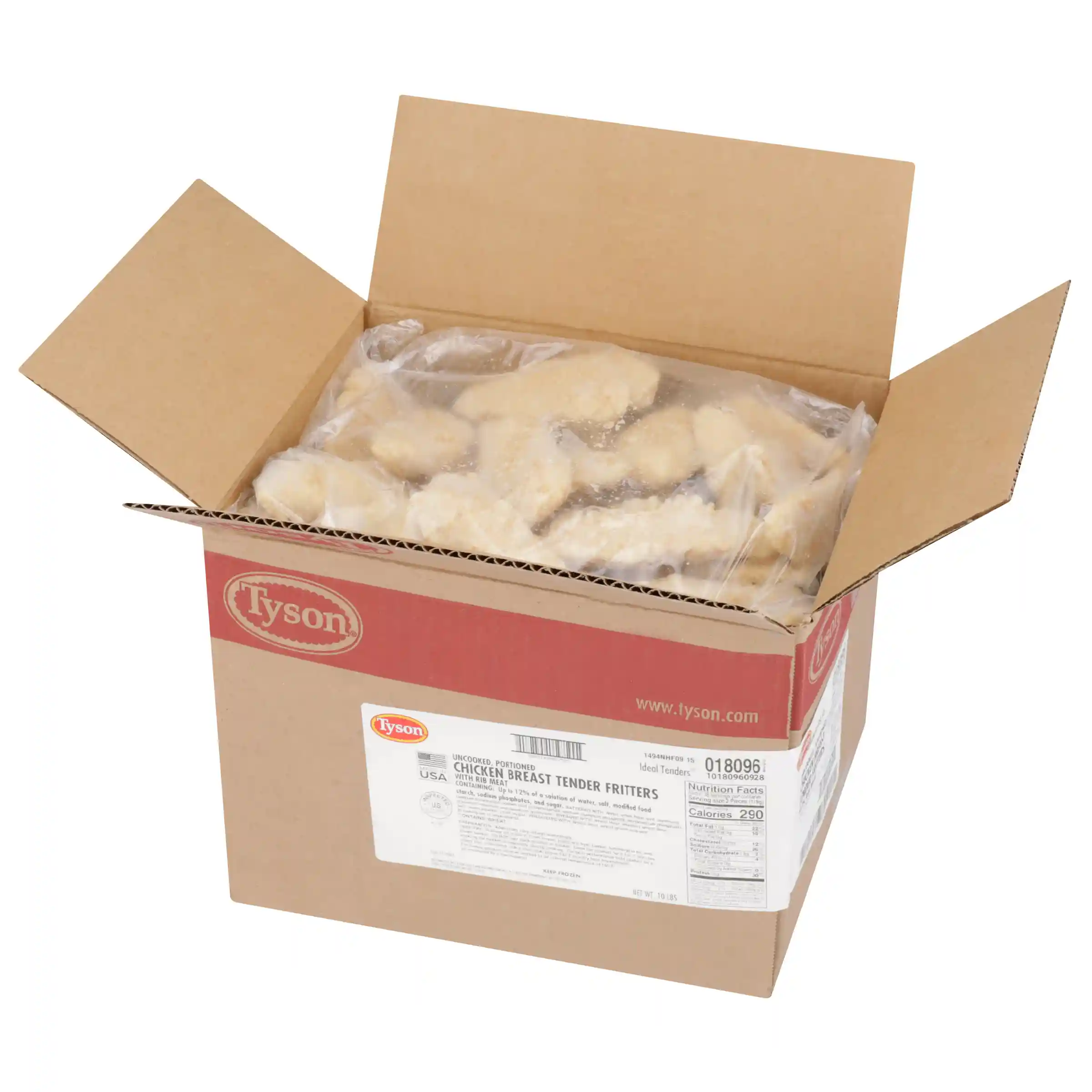 Tyson® Ideal Tenders® Uncooked Breaded Select Cut Chicken Tenders_image_4