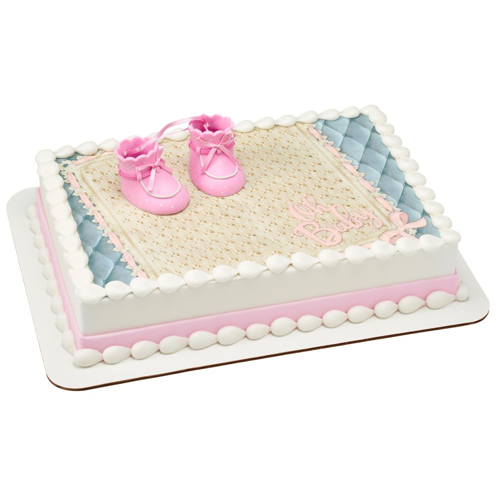 Image Cake Pink Baby Booties