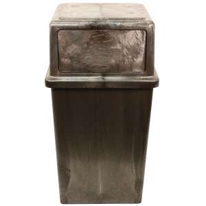 Impact, Vanguard, 45 gal, Resin, Brown, Square, Receptacle