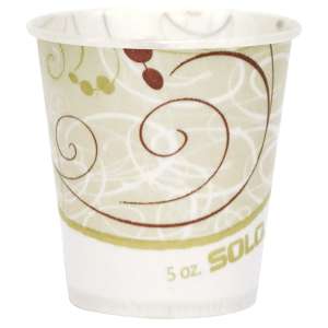 Solo, Symphony® Design Paper Water Cups, 5 oz, Beige