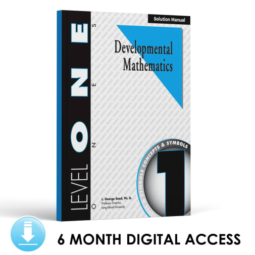 Developmental Math Level 12 Developmental Math: Level 1 Solution Manual | Ones: Concepts and ...