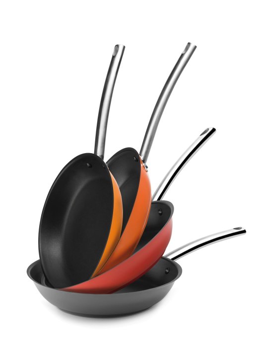 Poêle Antiadhésive Cool Line Orange en Acier inoxydable de 20 cm prête à l'induction