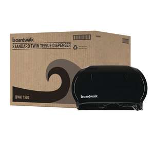 Boardwalk, Twin, Standard Bath Tissue Dispenser, Black