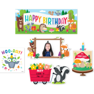 Woodland Friends Happy Birthday Mini Bulletin Board Set