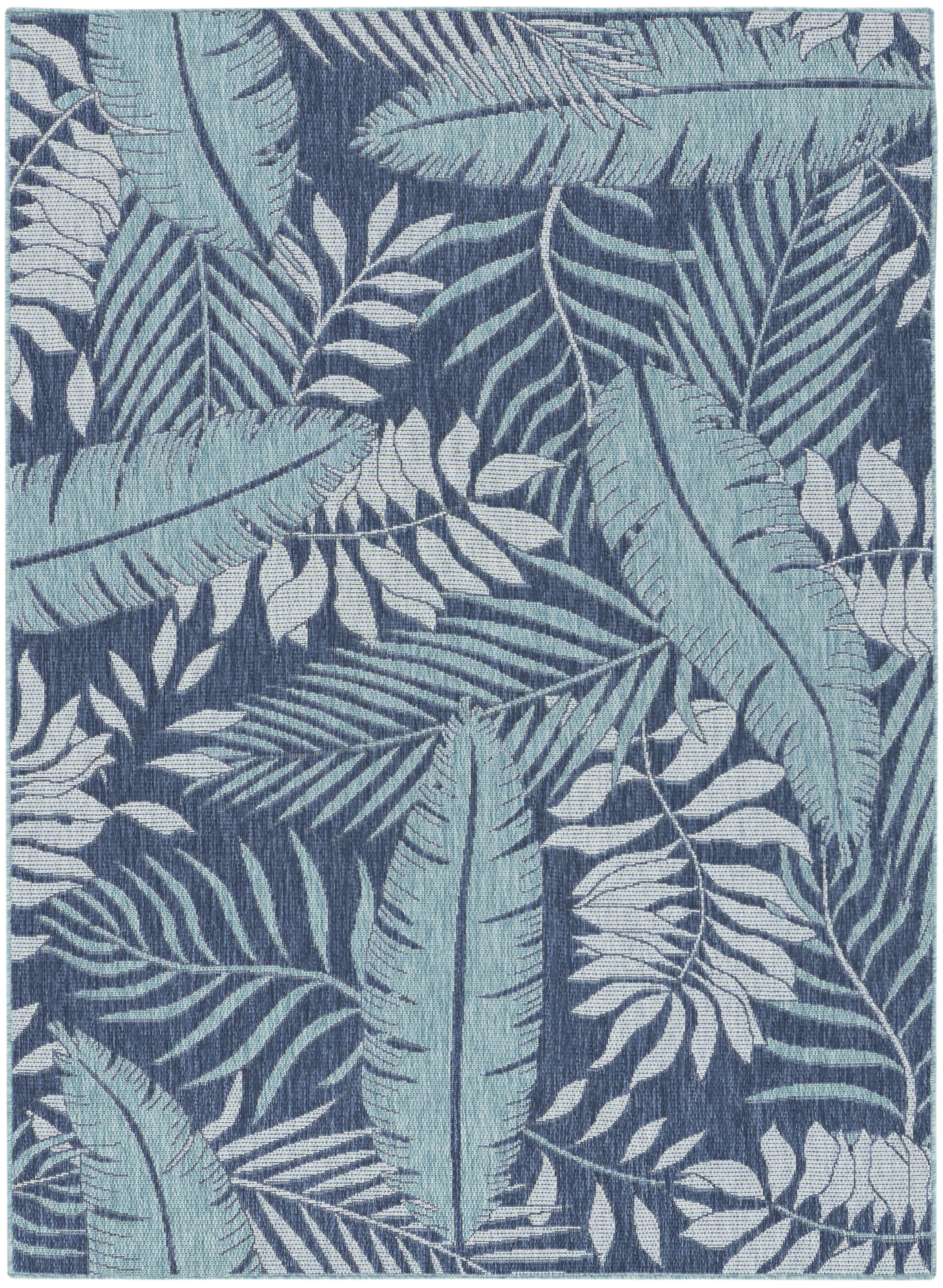 Nourison Garden Oasis 6' x 9' Navy Tropical Rug