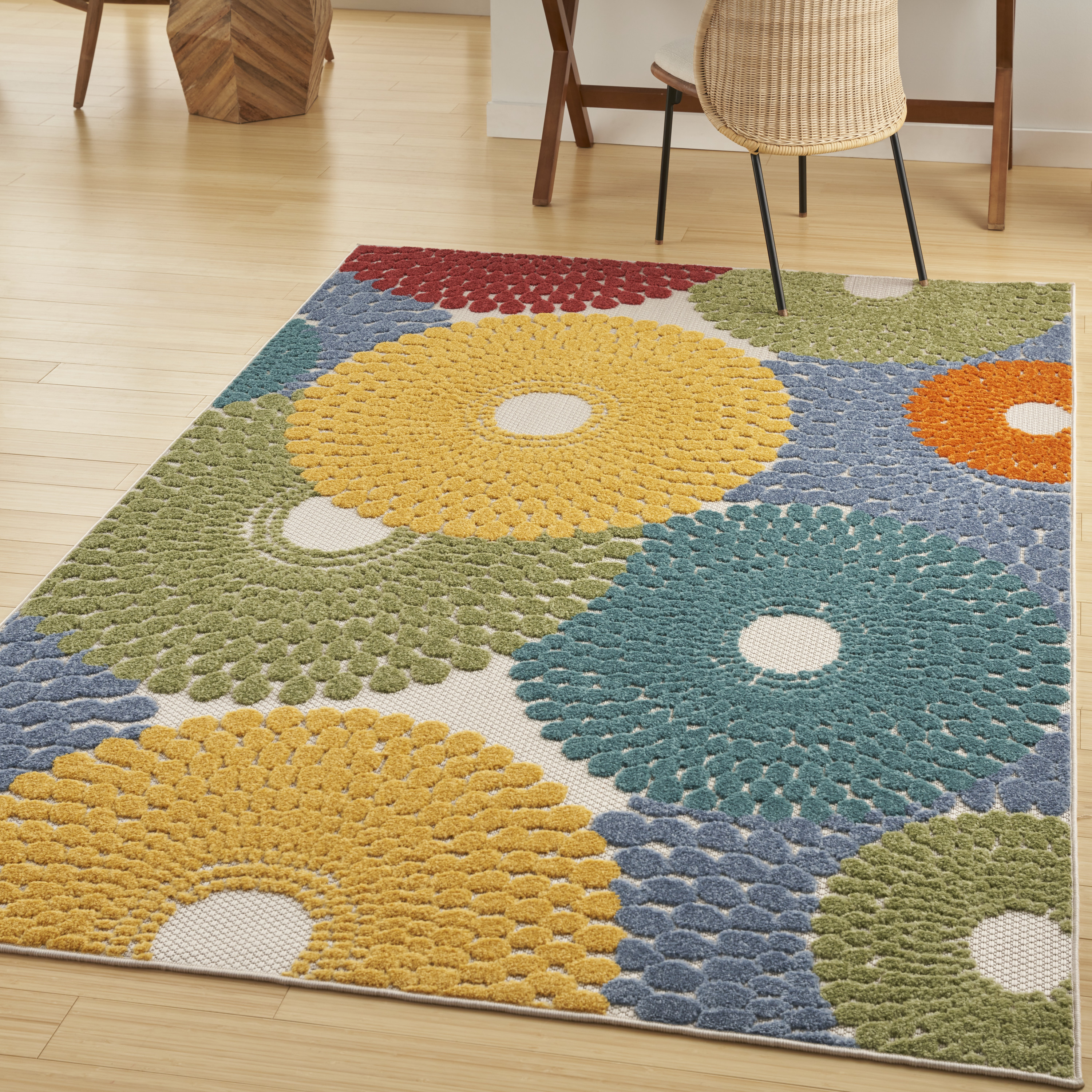 Nourison Aloha 3'6" x 5'6" Multicolor Modern Rug