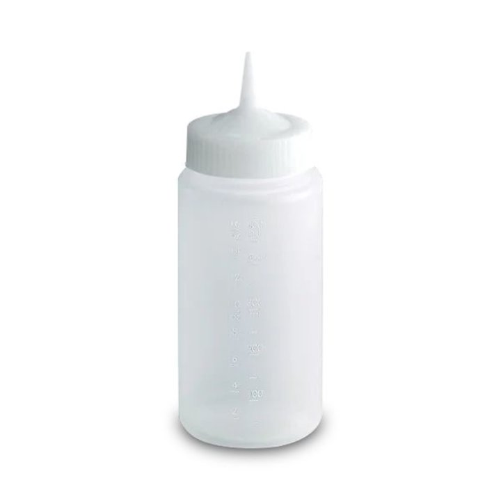 16-ounce Traex® Color Mate™ clear ridged wide-mouth single-tip squeeze dispenser