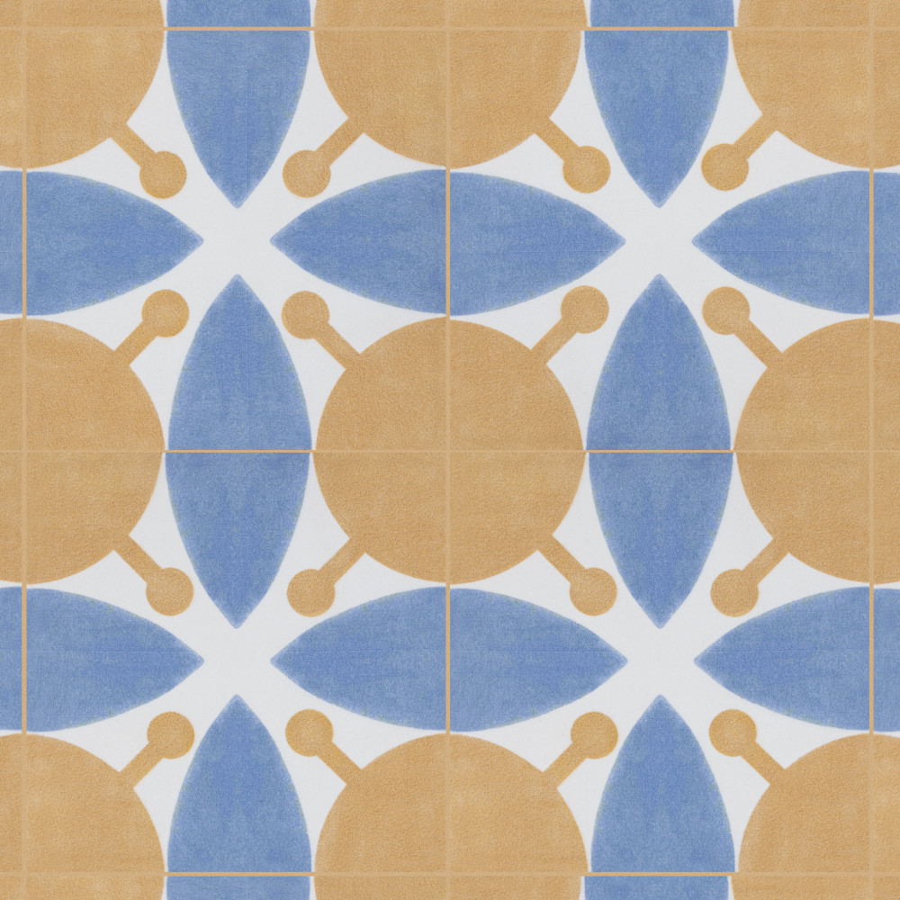 Revival Mini Leaf 3.88x3.88 Square Ceramic Floor and Wall Digital Pattern