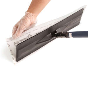 Geerpres, Advantex, Single Use Microfiber Hook & Loop Mop, 18"W, White