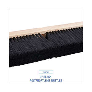 Boardwalk, 24in, Floor Brush Head, Polypropylene Bristles, Black