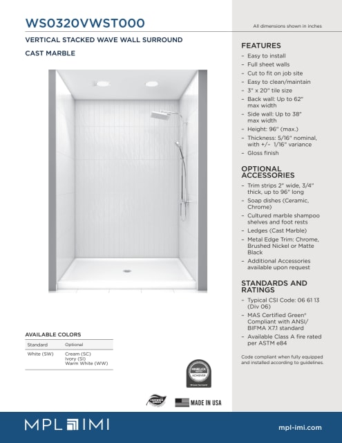 Technical Drawing — Mpl Imi Ws0320vwst0000 Techdata